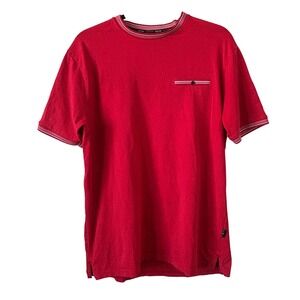 Artful Rebel T-Shirt Large Red Excellent Short Sleeve Pocket Tee Mens